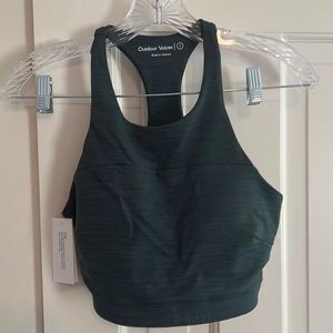 Outdoor voices Move Free Crop Top sports bra size small in evergreen. NWT